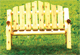 log furniture plain custom bench